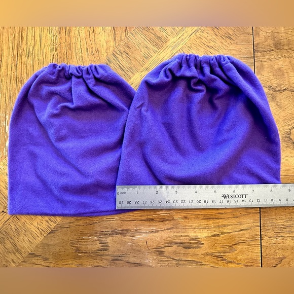 Purple flannel saddle and stirrup covers set - Picture 5 of 9